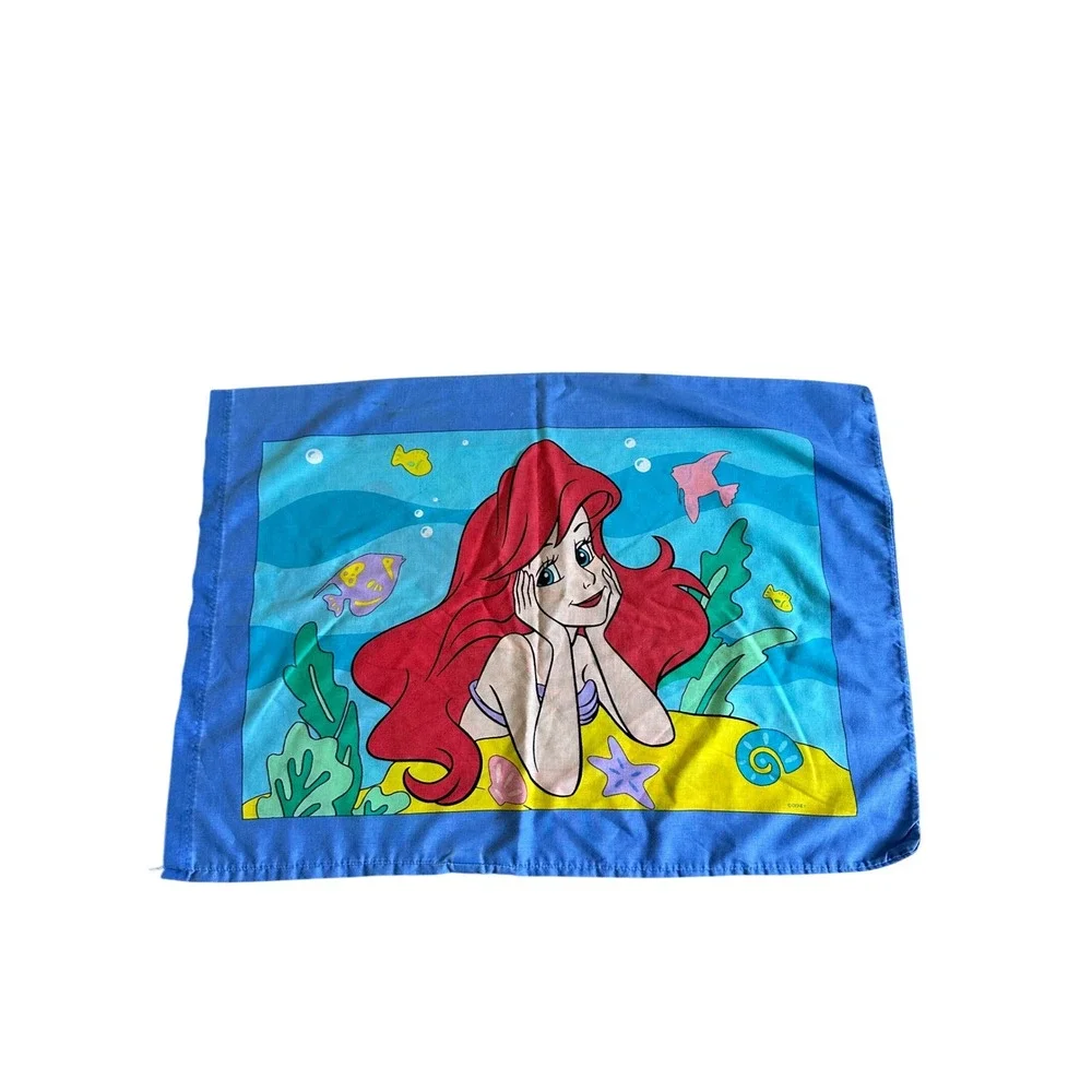 Vintage Disney The Little Mermaid Standard Pillowcase Ariel Kidcore Girlhood 90s
